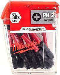 MILWAUKEE BİTS UÇ PH2 50mm 10LU PKT SHOCKWAVE
