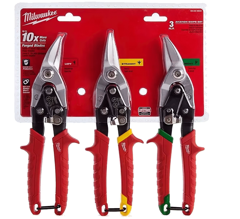 MILWAUKEE KAPORTACI MAKASI SETİ SAĞ-SOL-DÜZ 260 MM